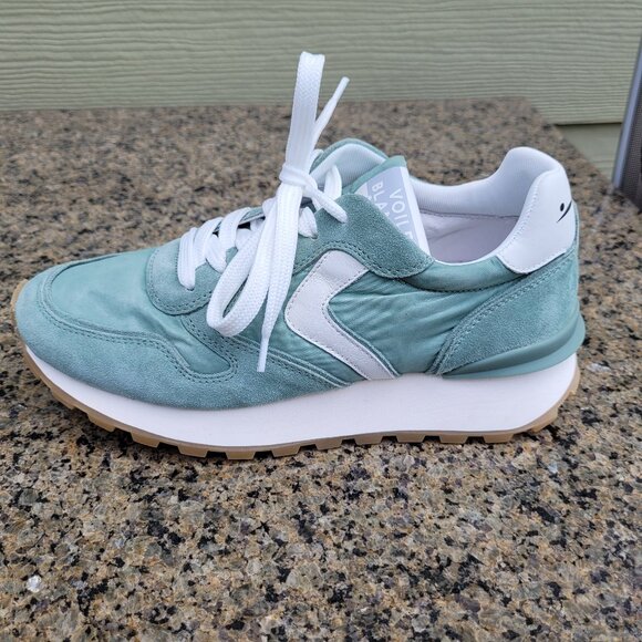 Voile Blanche Paris Race Sneaker in Minty Sage/White